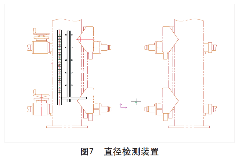 衛(wèi)生紙復(fù)卷機直徑檢測裝置